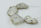 CNG2310 7.5 inches 25*35mm - 35*40mm freeform druzy agate beads