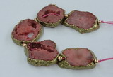 CNG2312 7.5 inches 25*35mm - 35*40mm freeform druzy agate beads