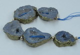 CNG2313 7.5 inches 25*35mm - 35*40mm freeform druzy agate beads