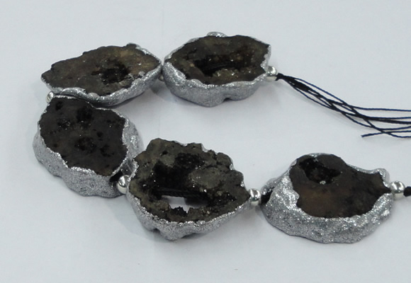 CNG2321 7.5 inches 25*35mm - 35*40mm freeform druzy agate beads