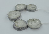 CNG2325 7.5 inches 35*40mm - 45*50mm freeform druzy agate beads