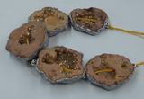 CNG2326 7.5 inches 35*40mm - 45*50mm freeform druzy agate beads