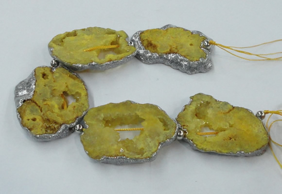 CNG2328 7.5 inches 35*40mm - 45*50mm freeform druzy agate beads