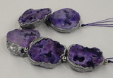 CNG2330 7.5 inches 35*40mm - 45*50mm freeform druzy agate beads