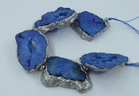 CNG2335 7.5 inches 35*40mm - 45*50mm freeform druzy agate beads