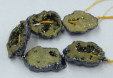 CNG2345 7.5 inches 25*35mm - 35*40mm freeform druzy agate beads