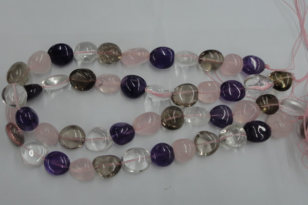 CNG235 15.5 inches 15*16mm nuggets mixed quartz beads