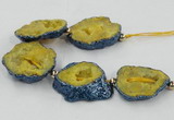 CNG2350 7.5 inches 25*35mm - 35*40mm freeform druzy agate beads