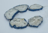 CNG2355 7.5 inches 40*50mm - 55*60mm freeform druzy agate beads