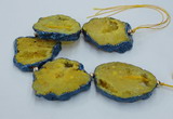 CNG2356 7.5 inches 40*50mm - 55*60mm freeform druzy agate beads