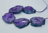 CNG2358 7.5 inches 40*50mm - 55*60mm freeform druzy agate beads