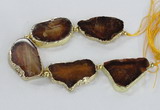 CNG2370 7.5 inches 25*45mm - 30*40mm freeform agate gemstone beads