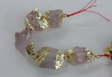 CNG2386 7.5 inches 15*25mm - 20*30mm nuggets rose quartz beads