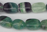 CNG24 15.5 inches 12*17mm nuggets fluorite gemstone beads