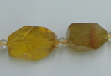 CNG240 10*15mm - 20*22mm faceted nuggets citrine gemstone beads