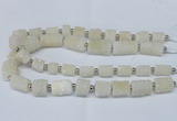 CNG2430 15.5 inches 11*14mm - 14*20mm tube druzy quartz beads