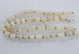 CNG2432 15.5 inches 11*14mm - 14*20mm tube druzy quartz beads