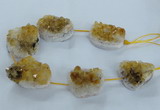 CNG2436 15.5 inches 20*25mm - 30*35mm nuggets druzy citrine beads