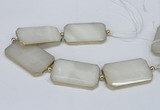 CNG2460 7.5 inches 30*50mm - 32*55mm faceted rectangle agate beads