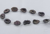 CNG2485 15.5 inches 15*20mm - 20*25mm freeform plated druzy agate beads