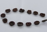 CNG2486 15.5 inches 15*20mm - 20*25mm freeform plated druzy agate beads