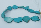 CNG2516 15.5 inches 25*30mm - 35*40mm freeform turquoise beads