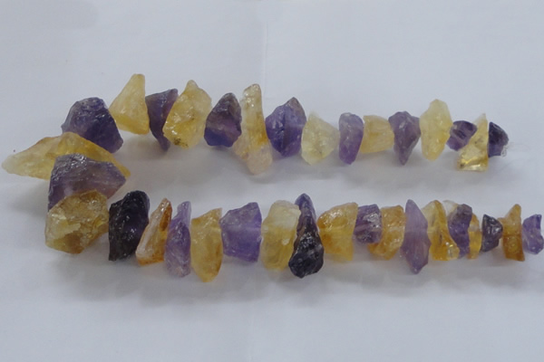 CNG2543 12*20mm – 15*30mm nuggets lavender amethyst & citrine beads