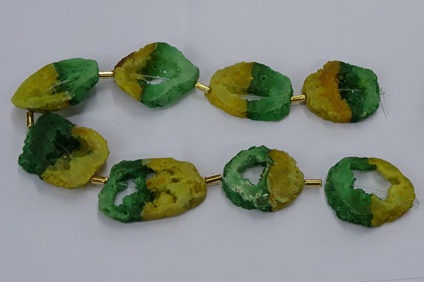 CNG2549 15.5 inches 30*40mm - 45*50mm freeform druzy agate beads