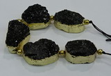 CNG2565 7.5 inches 25*35mm - 30*40mm freeform druzy agate beads