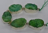 CNG2601 7.5 inches 25*35mm - 30*40mm freeform druzy agate beads