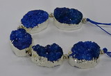 CNG2602 7.5 inches 25*35mm - 30*40mm freeform druzy agate beads