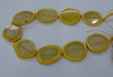 CNG2608 15.5 inches 30*35mm - 40*45mm freeform agate beads