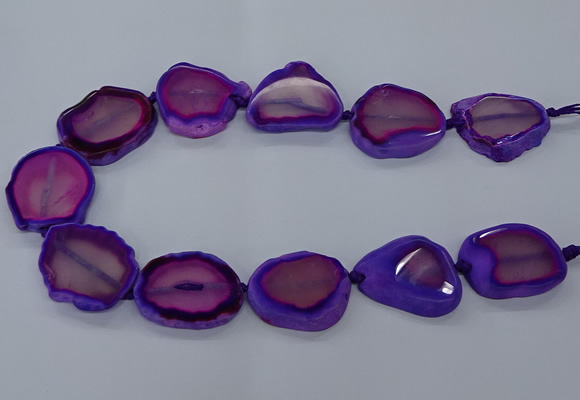 CNG2609 15.5 inches 30*35mm - 40*45mm freeform agate beads