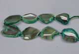 CNG2667 15.5 inches 30*40mm - 40*55mm freeform agate beads