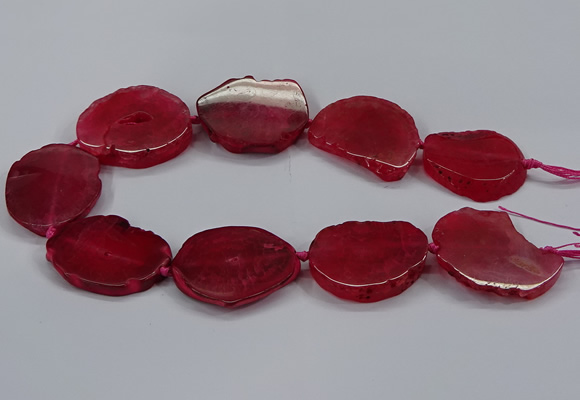 CNG2777 15.5 inches 30*35mm - 35*40mm freeform agate beads