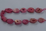 CNG2803 15.5 inches 25*30mm - 30*40mm freeform druzy agate beads