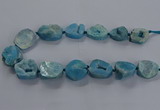 CNG2804 15.5 inches 25*30mm - 30*40mm freeform druzy agate beads