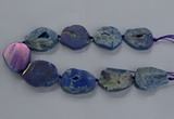 CNG2813 15.5 inches 25*35mm - 30*45mm freeform druzy agate beads