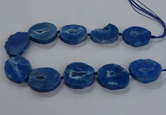 CNG2814 15.5 inches 25*35mm - 30*45mm freeform druzy agate beads