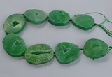 CNG2815 15.5 inches 30*45mm - 35*50mm freeform druzy agate beads