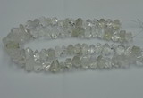 CNG2823 10*14mm - 13*18mm faceted nuggets white crystal beads