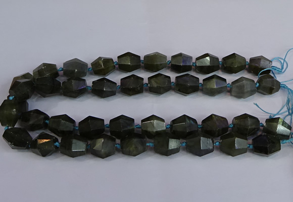 CNG2831 15.5 inches 13*15mm - 15*17mm faceted nuggets labradorite beads