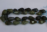 CNG2832 15.5 inches 18*25mm - 18*30mm faceted teardrop labradorite beads