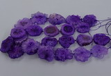 CNG2850 15.5 inches 30*40mm - 45*50mm freeform druzy agate beads