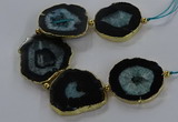 CNG2854 8 inches 35*45mm - 45*55mm freeform druzy agate beads