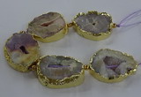 CNG2866 8 inches 35*40mm - 40*50mm freeform druzy agate beads