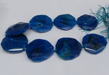 CNG2961 15.5 inches 42*45mm - 45*50mm faceted freeform agate beads