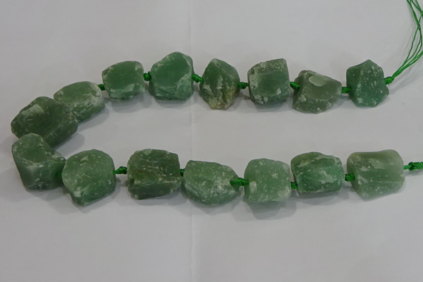 CNG3007 15.5 inches 15*20mm - 22*30mm nuggets green aventurine beads