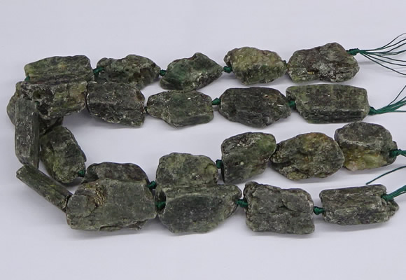 CNG3076 15.5 inches 20*30mm - 22*40mm nuggets green kyanite beads