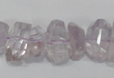 CNG308 15.5 inches 10*18mm faceted nuggets amethyst gemstone beads